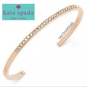 KATE SPADE Rose Gold Pave Cubic Zirconia Bracelet NEW! Rare Inset CZ Crystals